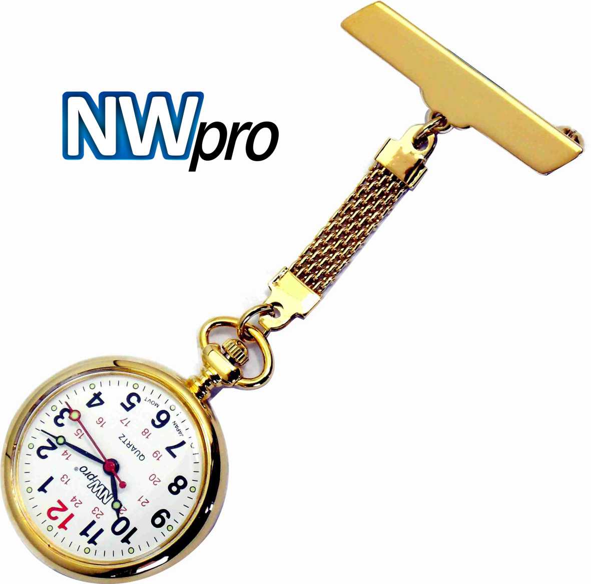 Nurses Pinned Watch - NW•PRO Braided - Gold - White